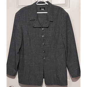 Spago Before Anything Else Women's Gray White Jacket & Skirt Set Size‎ 20W